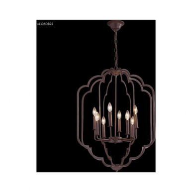 Lantern 8 Light Medium Caged Chandelier by James Moder - 41106DB22