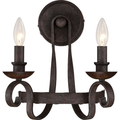 Noble 2 Light Candle Style Wall Sconce by Quoizel - NBE8702RK