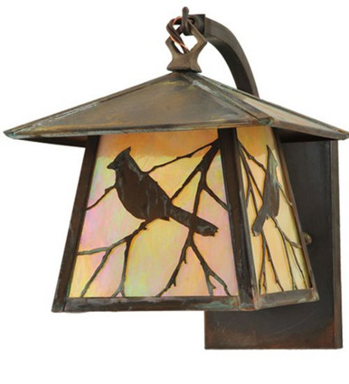Stillwater Song Bird 1 Light Curved Arm Wall Sconce 10.25 x 8 Inch by Meyda - 111450