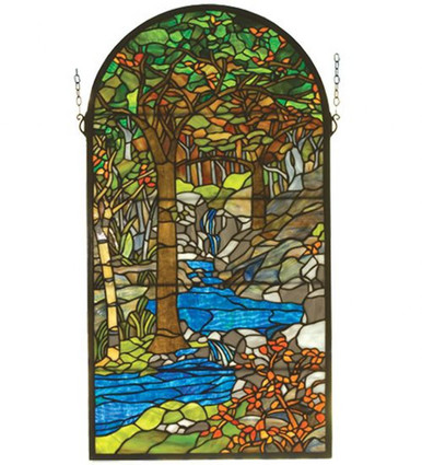Tiffany Waterbrooks 30 Inch Stained Glass Window by Meyda Tiffany - 98255