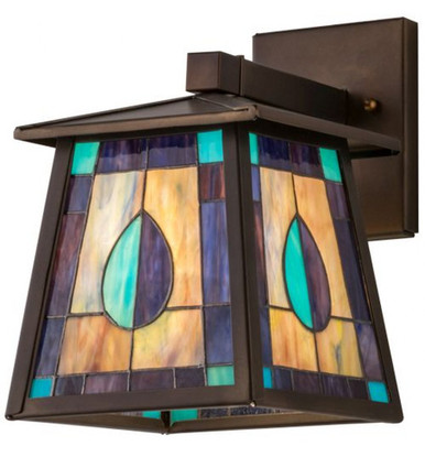 Mackintosh Leaf 1 Light Wall Sconce 11 x 7 Inches by Meyda Tiffany - 161156