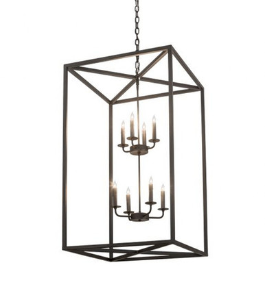 Kitzi Box 8 Light Square Pendant 45 x 34 Inches by Meyda Tiffany - 190857