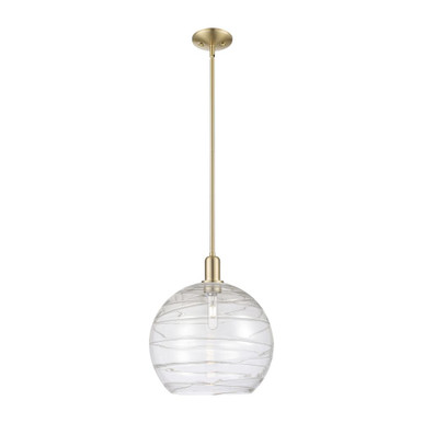 Athens Deco Swirl 1 Light Stem Hung Mini Pendant 15.75X13.75 by Innovations - 716-1S-G1213-14