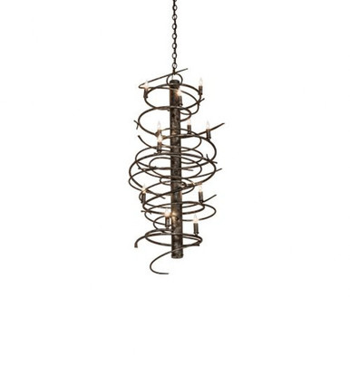 Cyclone 12 Light Chandelier 48 x 21 Inches Wide by Meyda Tiffany - 240052