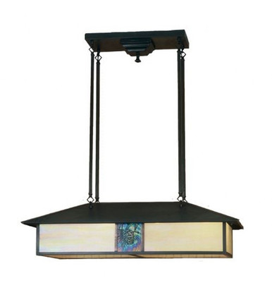 Winter Pine 4 Light Oblong Pendant 37.5 x 20 Inches by Meyda Tiffany - 56401