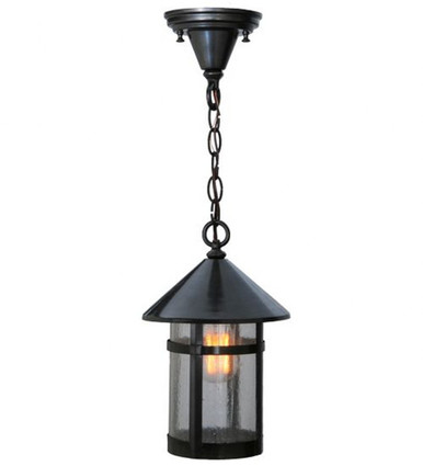 Craftsman Signature Fulton 1 Light Hanging Lantern 19 x 8 Inch by Meyda - 121508
