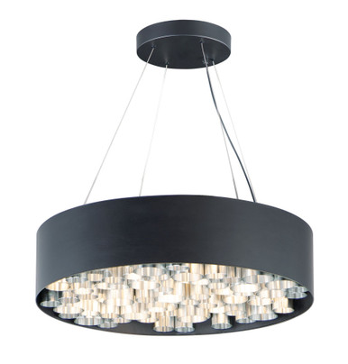 Pipes 58.5W 13 LED Light Large Pendant by ET2 - E32785-BKAL