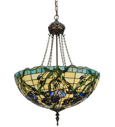 Iris 3 Light Inverted Pendant 33 x 22 Inches by Meyda Tiffany - 65965