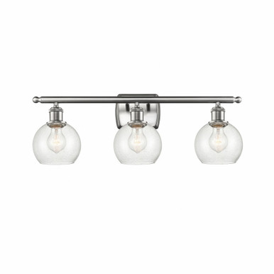Athens 3 Light Bath Vanity 8.88 Inch Tall X 25.88 Inch Wide by Innovations - 516-3W-SN-G124-6