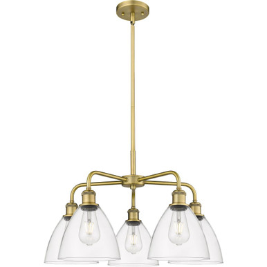 Bristol 5 Light Glass Chandelier 15 Inch Tall and 25.5 Inch by Innovations - 516-5CR-GBD-75