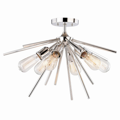 Estelle 6 Light 5.25 Inch Wide Semi Flush Mount by Vaxcel - C0161