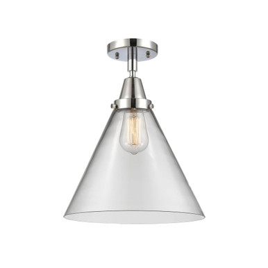 Cone 1 Light Semi Flush Mount 15.5 Inch Tall X 12 Inch Wide by Innovations - 447-1C-G4L