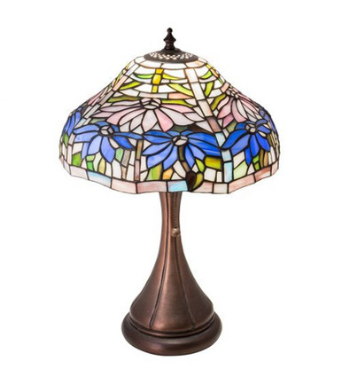 Poinsettia Fluted 18 Inch High Accent Lamp by Meyda Tiffany - 212674