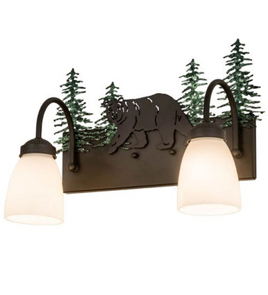 Northwoods Lone Bear 2 Light Bath Vanity 12 x 16 Inches by Meyda Tiffany - 178438