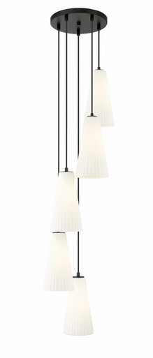 Farrell 5 Light Chandelier 13.75 Inches Tall and 12 Inches Wide by Z-Lite - 3043P7-5R