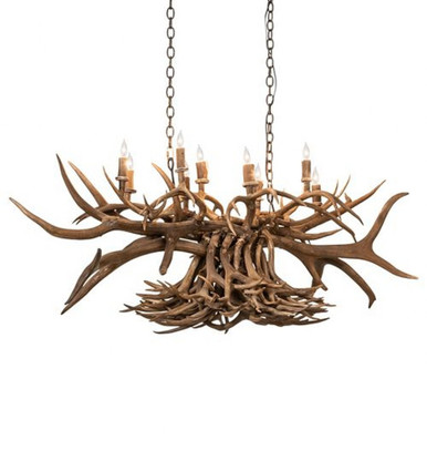 Antlers 10 Light Oblong Chandelier 26 x 28 Inches Wide by Meyda Tiffany - 251967
