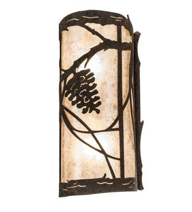 Whispering Pines 2 Light Left Wall Sconce 13 x 6 Inches by Meyda Tiffany - 237165