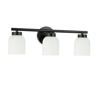 Vonda 3 Light Bath Vanity 7.25 Inch Tall and 21 Inch Wide by dainolite - VND-213W-MB