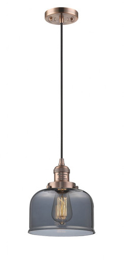 Bell 1 Light Cord hung Mini Pendant 8.88 X 7.75 Inch Wide by Innovations - 201C-AC-G73