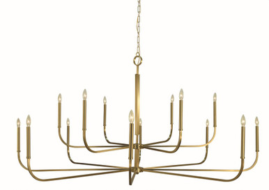 Manhattan 14 Light Oversized Foyer Candle Style Chandelier by Framburg - F-5870 BR