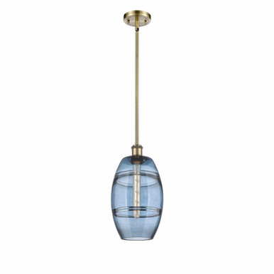 Vaz 1 Light Small Stem Hung Pendant Pendant 9.88 Inch Tall by Innovations - 516-1S-G557-8
