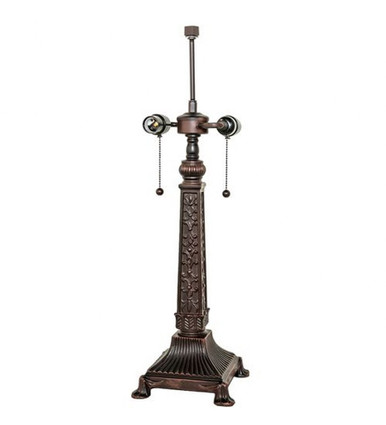 Decorative Mission 2 Light Table Base 26.5 x 10 Inches by Meyda Tiffany - 141831