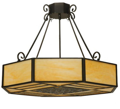 Lakeside 4 Light Semi Flush Mount 25 x 32.25 Inches by Meyda Tiffany - 123525
