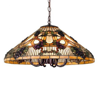 Jeweled Grape 1 LED Large Pendant by Meyda Tiffany - 65653