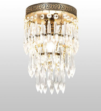 Finnimore Crystal 1 Light Flush Mount 9.5 x 6 In by Meyda Tiffany - 151126
