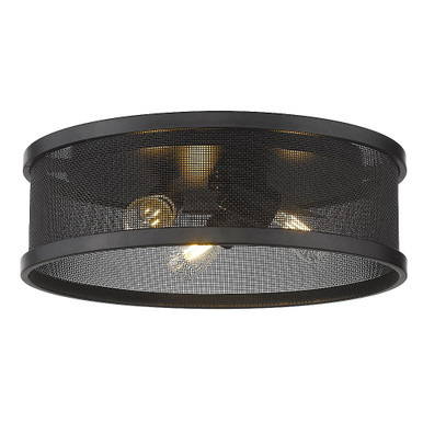 Channing 3 Light 15 Inch Wide Flush Mount by Golden - 3168-FM15