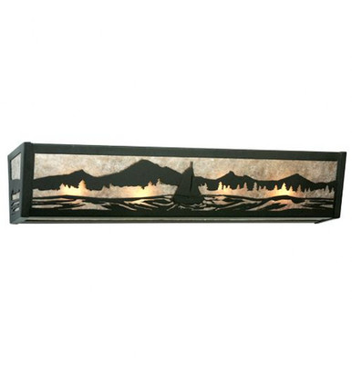 Sailboat Mountain View 4 Light Bath Vanity 6 x 30 Inches by Meyda Tiffany - 114584