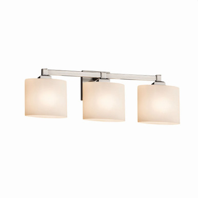 Fusion Regency 3 Light Opal Glass Vanity Light by Justice Design - FSN-8433-30-OPAL
