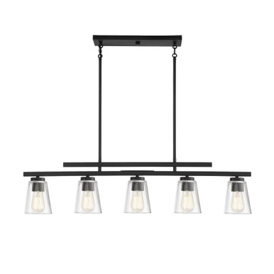 Calhoun 5 Light Symmetrical Linear Chandelier by Savoy House - 1-1023-5