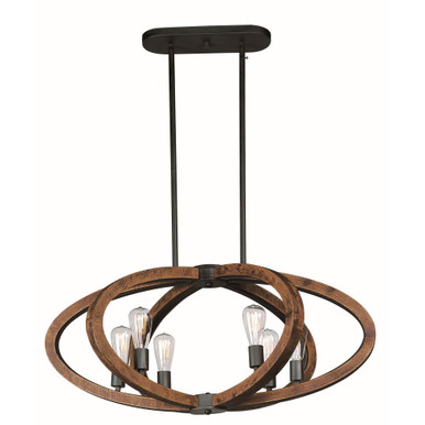 Bodega Bay 6 Light Large Pendant by Maxim - 20915APAR