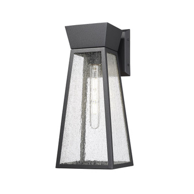 Lucian 1 Light Outdoor Wall Mount 17 Inch Tall by Artcraft - AC8861BK