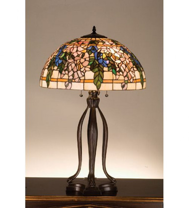 Lilac  3 Light Table Lamp 30 Inch H and 20 Inch W by Meyda Tiffany - 31197