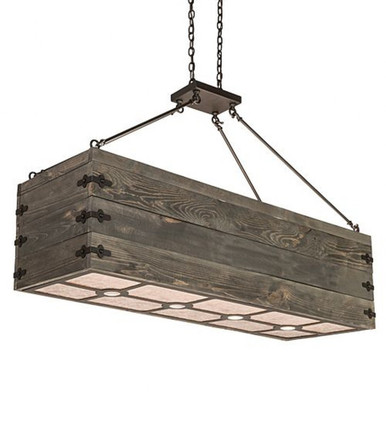 Reclamare 8 Light Oblong Pendant 43 x 18.5 Inches by Meyda Tiffany - 188631