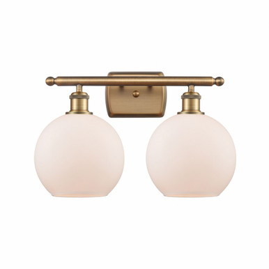 Athens 2 Light Bath Vanity 11 Inch Tall and 18 Inch Wide by Innovations - 516-2W-BB-G121-8