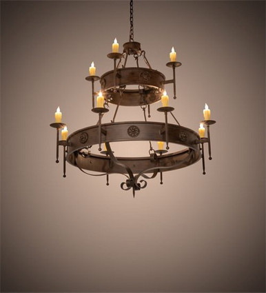 Lorenzo 12 Light 2 Tier Chandelier 52 x 48 Inches Wide by Meyda Tiffany - 199188
