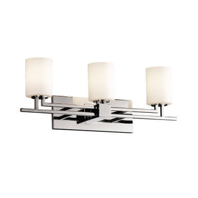 Fusion Aero 3 Light Opal Glass Vanity Light 26 Inch Wide by Justice Design - FSN-8703-10-OPAL