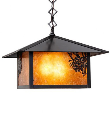 Seneca Winter Pine 18W 2 LED Pendant 9 x 18 Inches by Meyda Tiffany - 263707
