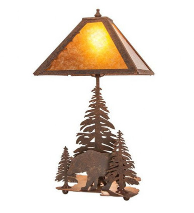 Lone Bear 1 Light Table Lamp 21 In H and 16 In W by Meyda Tiffany - 244667