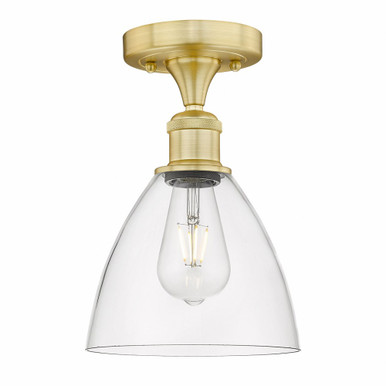 Bristol 1 Light Glass Semi Flush Mount 11.5 X 7.5 Inch Wide by Innovations - 616-1F-SG-GBD-752
