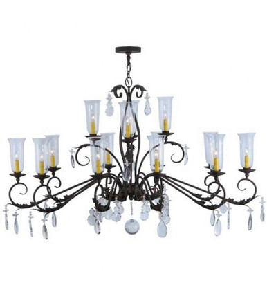 Windsor 14 Light Oblong Chandelier 43 x 38 Inches by Meyda Tiffany - 124143