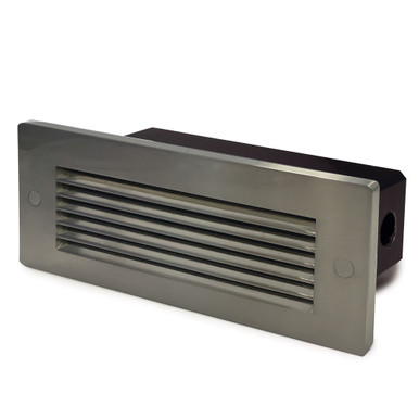 Brick 4.6W LED Step Light with Horizontal Louver Face Plate by Nora  - NSW-841/32BN