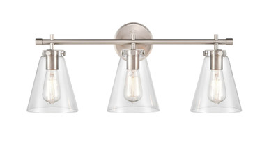 Aliza 3 Light Bath Vanity 11 Inch Tall and 27 Inch Wide by Millennium - 8123-BN