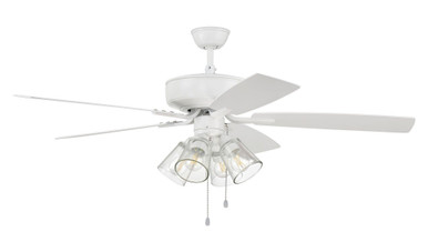 Pro Plus 104 Series 52 Inches 5 Blade Ceiling Fan by Craftmade - P104W5-52WWOK