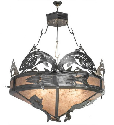Catch of the Day 6 Light Inverted Pendant 27.5 x 48 Inches by Meyda Tiffany - 65175