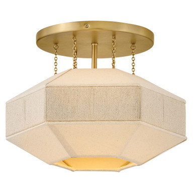 Lyla 10W 1 LED 9 Inch Wide Semi Flush Mount by Hinkley - 47493LCB