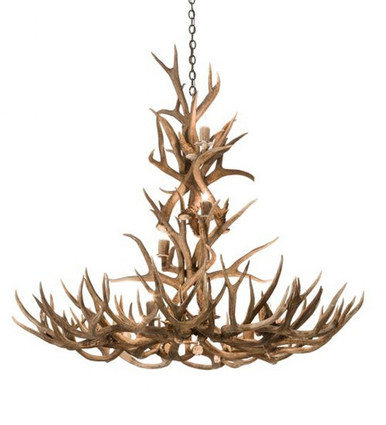 Antlers Mule Deer 12 Light Oversized Chandelier By Meyda Tiffany - 200432